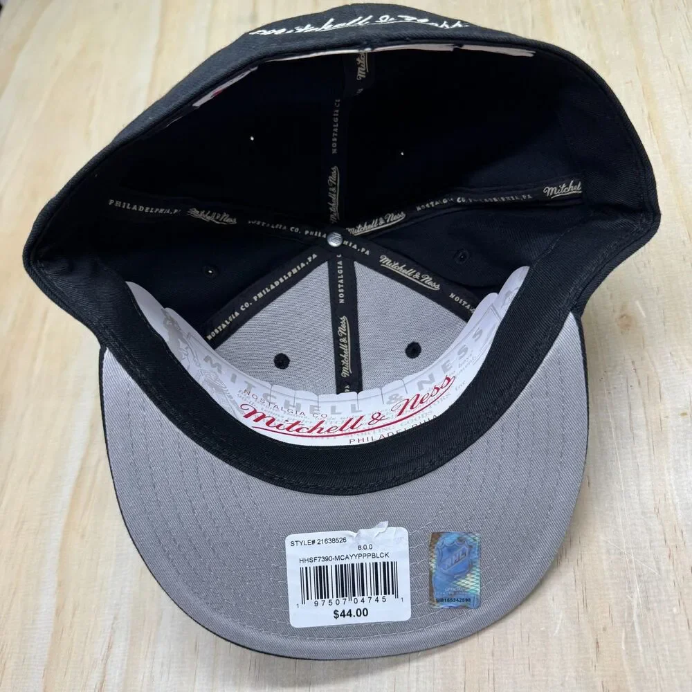 NEW Montreal Canadiens Mitchell Ness Liberty Fitted Hat Cap Black White sz 8